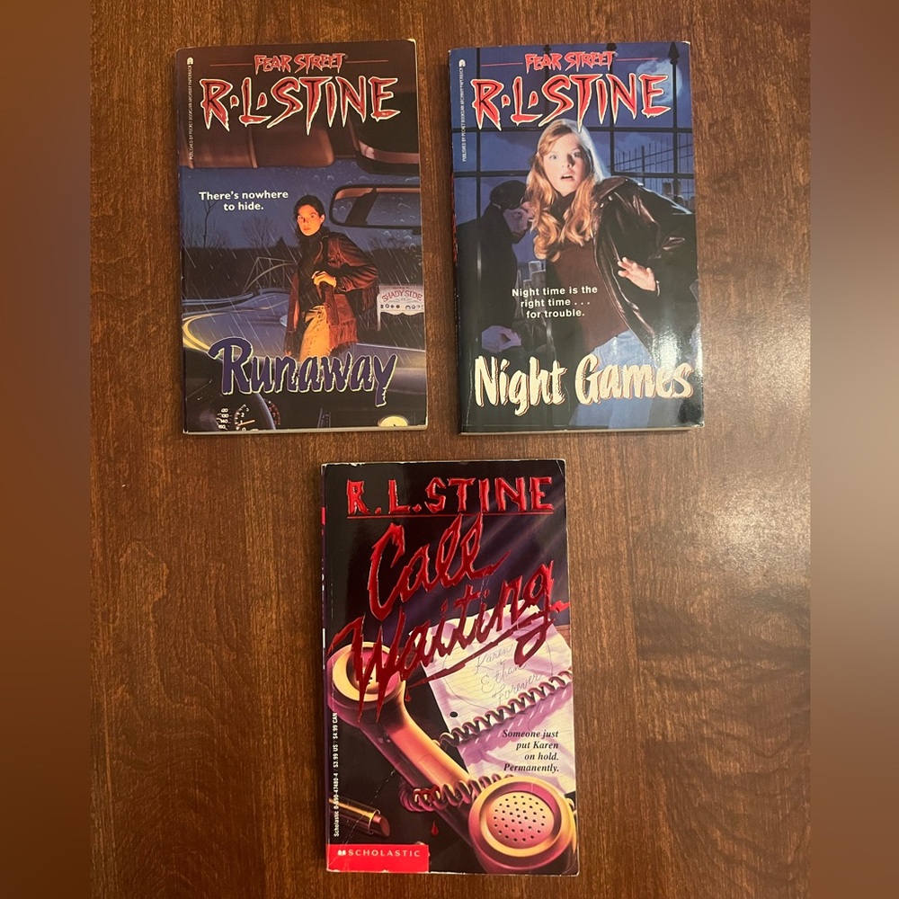 3-pack teen horror/Fear Street by RL Stine; Night Games, Runaway, Call Waiting